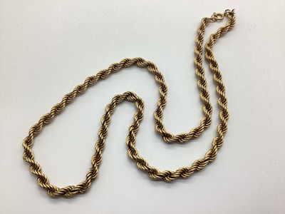 Lot 93 - A 9ct Gold Chunky Ropetwist Necklace,...