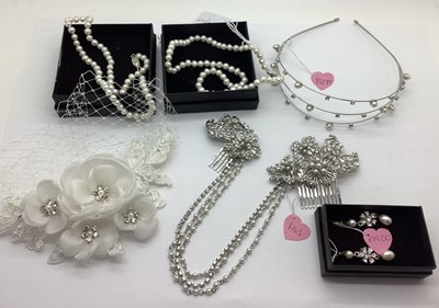 Lot 17 - Ex Bridal Boutique Diamanté Double Hair Clip,...