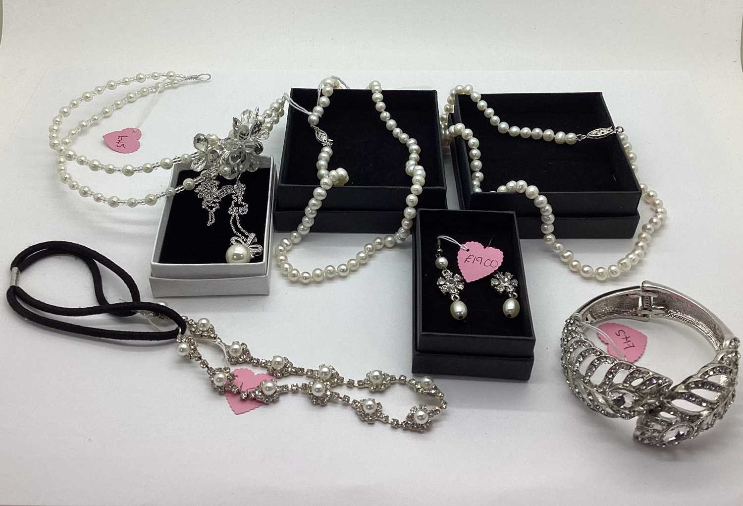 Lot 54 - Ex Bridal Boutique Imitation Pearl Bead Head...