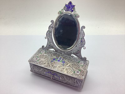 Lot 25 - A Novelty Minature Filigree Dressing Table...
