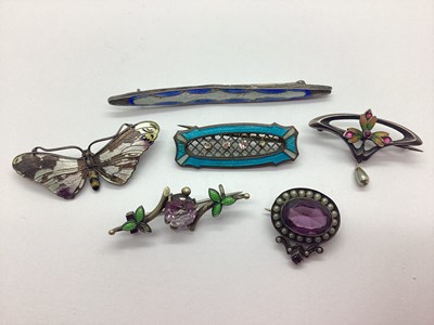 Lot 179 - A Collection of Antique and Later Enamel Inset...