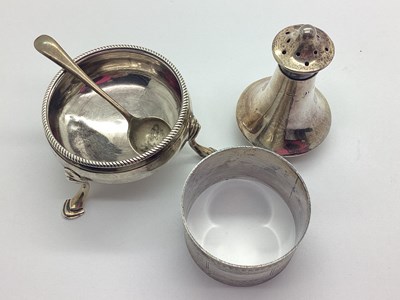 Lot 3 - A Georgian Hallmarked Silver Salt, CF,...