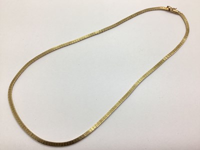 Lot 94 - A Flat Link Collarette Necklace, of partially...