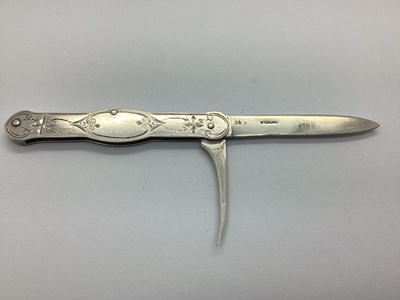 Lot 381 - A Decorative Antique Folding Fruit Knife,...