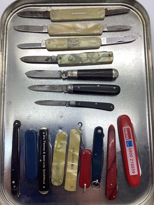Lot 320 - Souvenir and Other Folding Pocket Knives,...