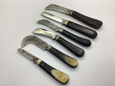 Lot 1321 - Single Blade Folding Pruning Knives, Taylor,...