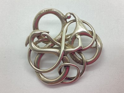 Lot 146 - Ola Gorie; A Hallmarked Silver Sjusta Brooch,...