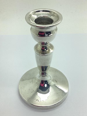 Lot 18 - A Hallmarked Silver Candlestick, Adie Bros,...
