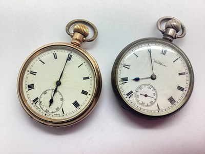 Lot 262 - Waltham; A Hallmarked Silver Pocketwatch, the...