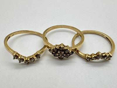 Lot 72 - A Modern 9ct Gold Stone Set Dress Ring, of...