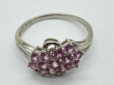 Lot 71 - A Modern (950) Platinum Stone Set Dress Ring,...