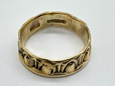 Lot 66 - A 9ct Gold Geometrical Style Wedding Band, of...