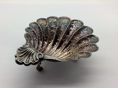 Lot 84 - A Decorative Hallmarked Silver Shell Dish, DF,...