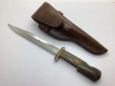 Lot 618 - Stan Shaw (Sheffield); Folding Bowie Knife,...