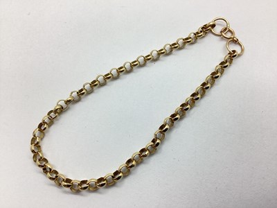 Lot 99 - A 9ct Gold Belcher Link Bracelet,...