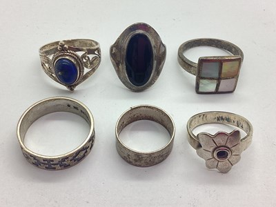 Lot 158 - A Collection of "925" and Other Rings, to...