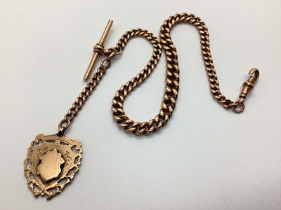 Lot 98 - A 9ct Rose Gold Graduated Albert Chain, to...