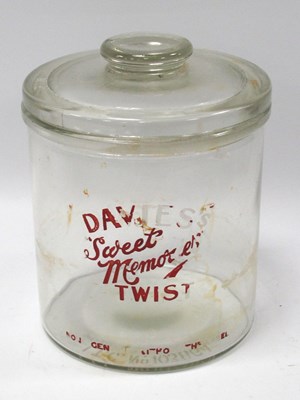 Lot 1424 - Davies's Sweet Memories Twist Lidded Glass...