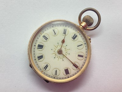 Lot 263 - A Highly Decorative Ladies Fob Watch, the...