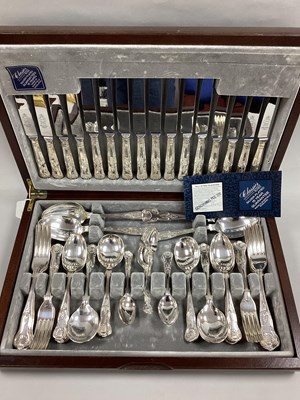 Lot 211 - An Eight Setting canteen of Kings Pattern...