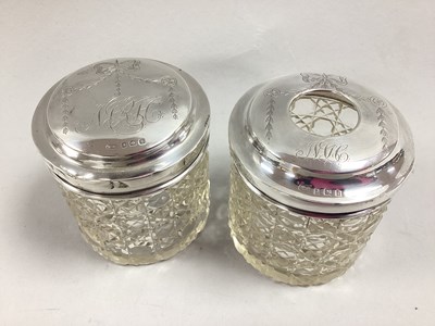 Lot 61 - A Hallmarked Silver Mounted Dressing Table Jar,...
