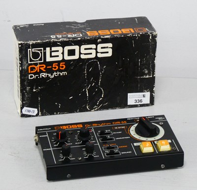 Lot 336 - Boss DR-55 DR Rhythm Drum Machine (boxed),...