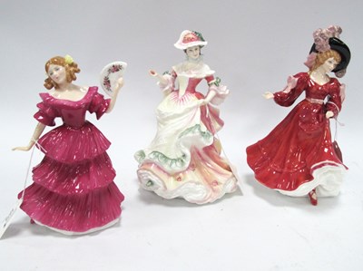Lot 1273 - Royal Doulton Figures 'Particia', 'Rose' and...