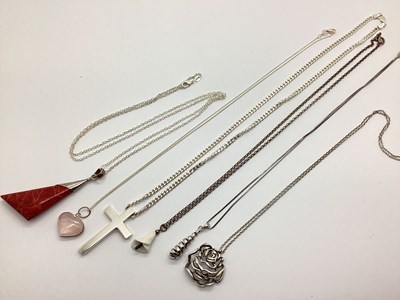 Lot 170 - A Small Collection of "925" and Other Pendants...