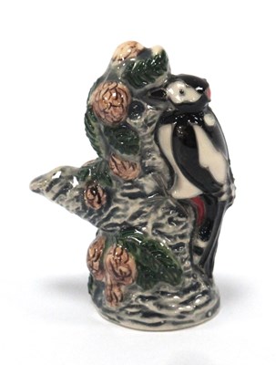 Lot 1310 - Moorcroft RSPB Woodpecker Figure, 2015, 6.5cm...