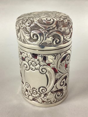 Lot 49 - A Victorian Hallmarked Silver Mounted Hinged...