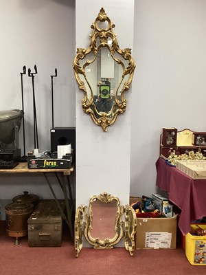 Lot 1576 - XIX Century Style Gesso Wall Mirror with C...