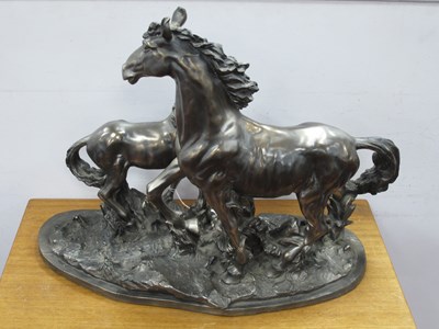 Lot 1426 - Resin Figurine of Mare and Foal on...