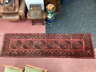 Lot 1564 - Middle Eastern Tassled Wool Runner with six...