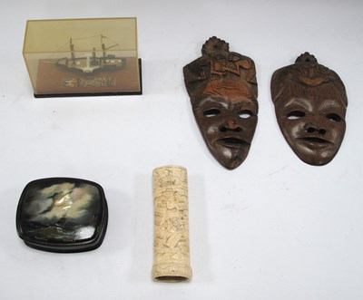 Lot 1391 - Japanese Carved Bone Handle Decorated with a...