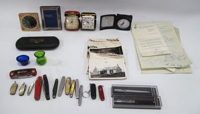 Lot 1397 - Pocket Knives, writing pens, postcards,...