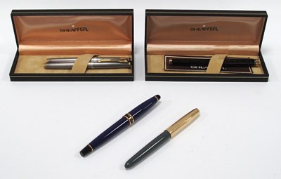 Lot 1320 - Two Parker 75 Sterling Silver Fountain Pens...