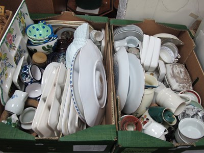 Lot 1065 - Italian Floral Pottery Kitchenware, hen on...