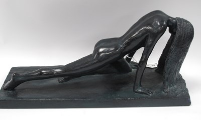 Lot 1418 - After Renard Bronzed Figure of a Female on...