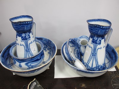 Lot 1149 - Pair of Royal Doulton 'Aubrey' Pattern Toilet...