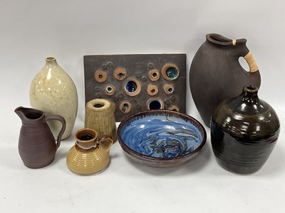 Lot 1173 - Studio/Stoneware Pottery Vases, jugs, bowl,...