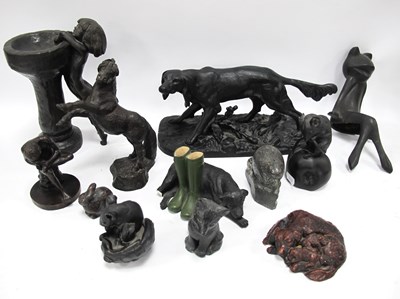 Lot 1265 - A Soviet Russian Cast Iron Model of a Dog,...
