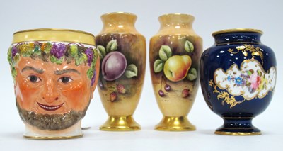 Lot 1220 - Peter Gosling, a pair of hand-painted ovoid...
