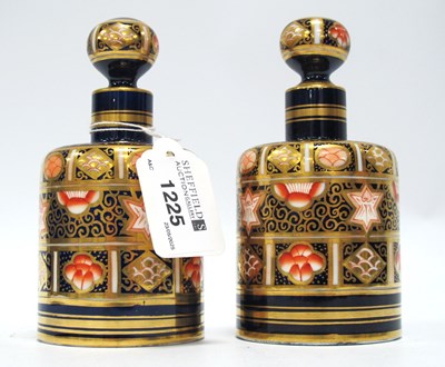 Lot 1225 - Pair of Imari 6673 Scent Bottles with Stoppers...