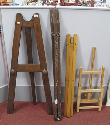 Lot 1485 - Pine Folding Easel, circa 1900, 106cm high,...