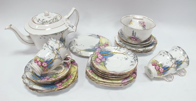 Lot 1212 - Melba Bone China Hand Painted Tea Set,...