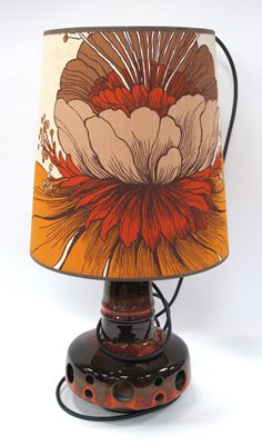 Lot 1431 - 1970s Germany Pottery Table Lamp, in tones of...