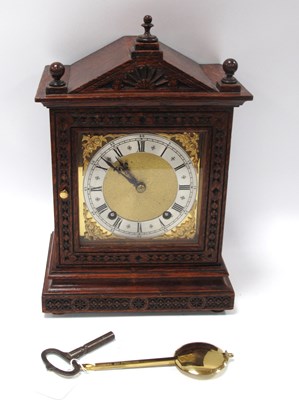 Lot 1423 - Winterhalder & Hofmeier oak Cased Mantle Clock,...