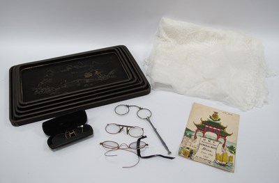 Lot 1336 - Oriental - Five graduated Foochow lacquered...