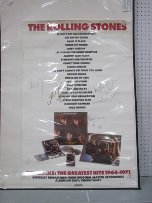 Lot 503 - Rolling Stones Signed Promo Poster for The...