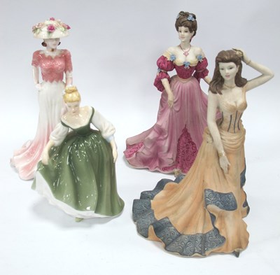 Lot 1235 - Coalport Matt Figures, Age of Elegance,...